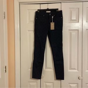 Madewell 9” High Rise Skinny Jeans Flocked Dots
